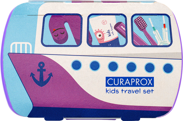 Curaprox Travel set KIDS fialový