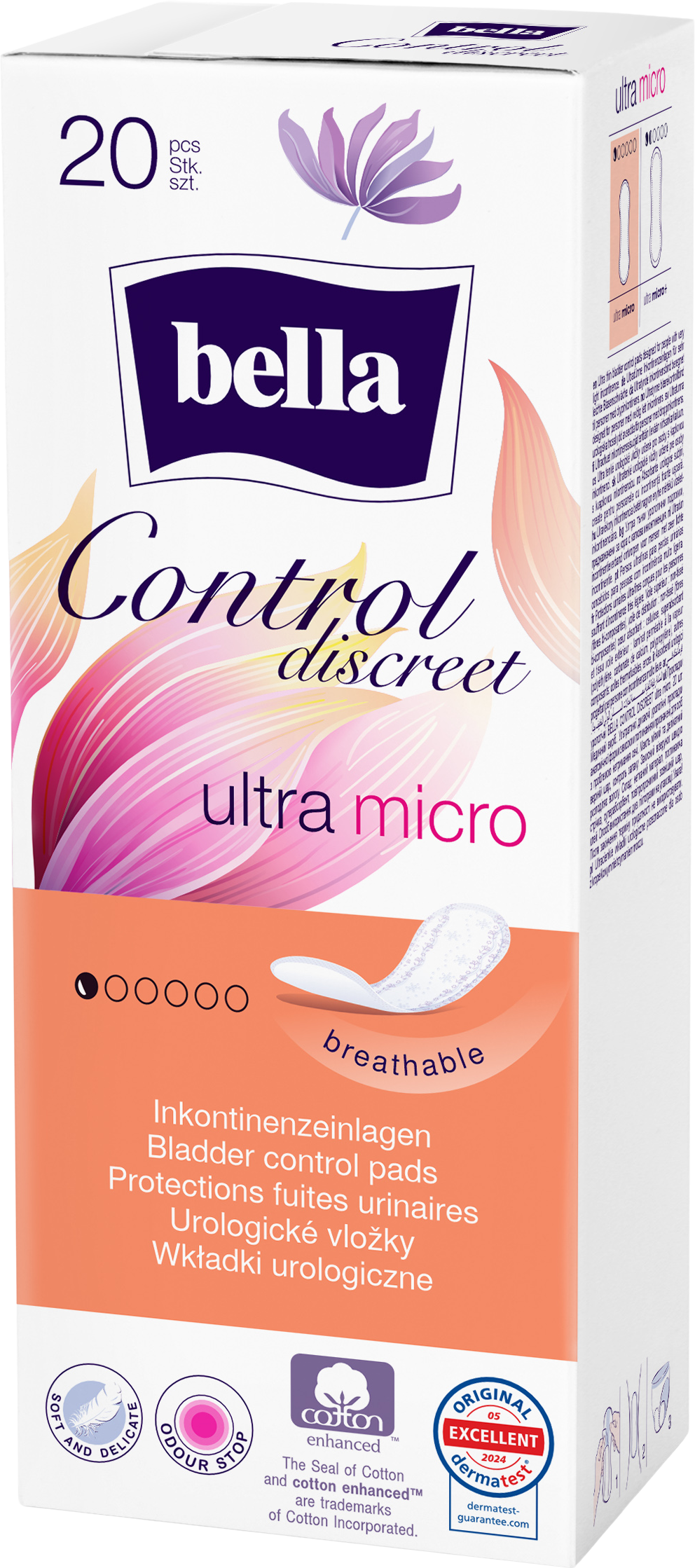 Bella Control Discreet Ultra Micro inkontinenční vložky 20 ks