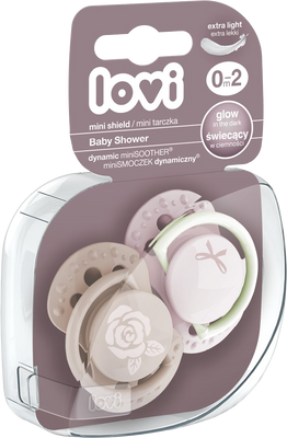 LOVI Dudlík mini Baby shower 0-2m holka 2 ks