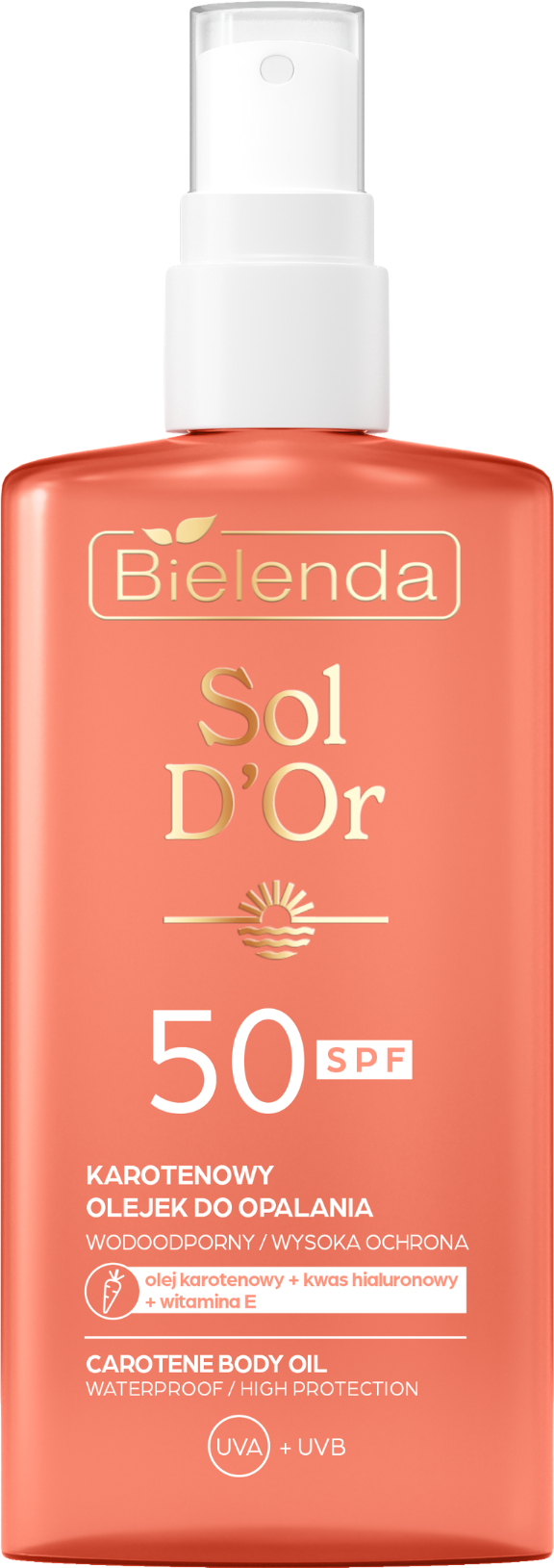 Bielenda Sol d'Or Opalovací tělový olej s karotenem SPF 50 150 ml