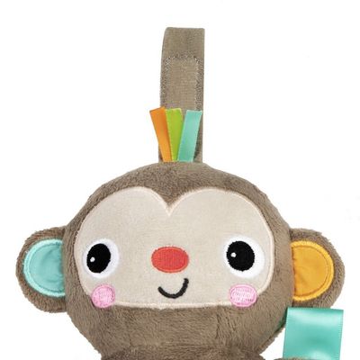 Bright Starts Hračka s melodií na C kroužku Pull, Play & Boogie™ opice 0m+