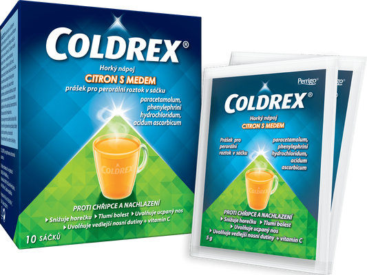 Coldrex Horký nápoj citron med sáčky 10 ks