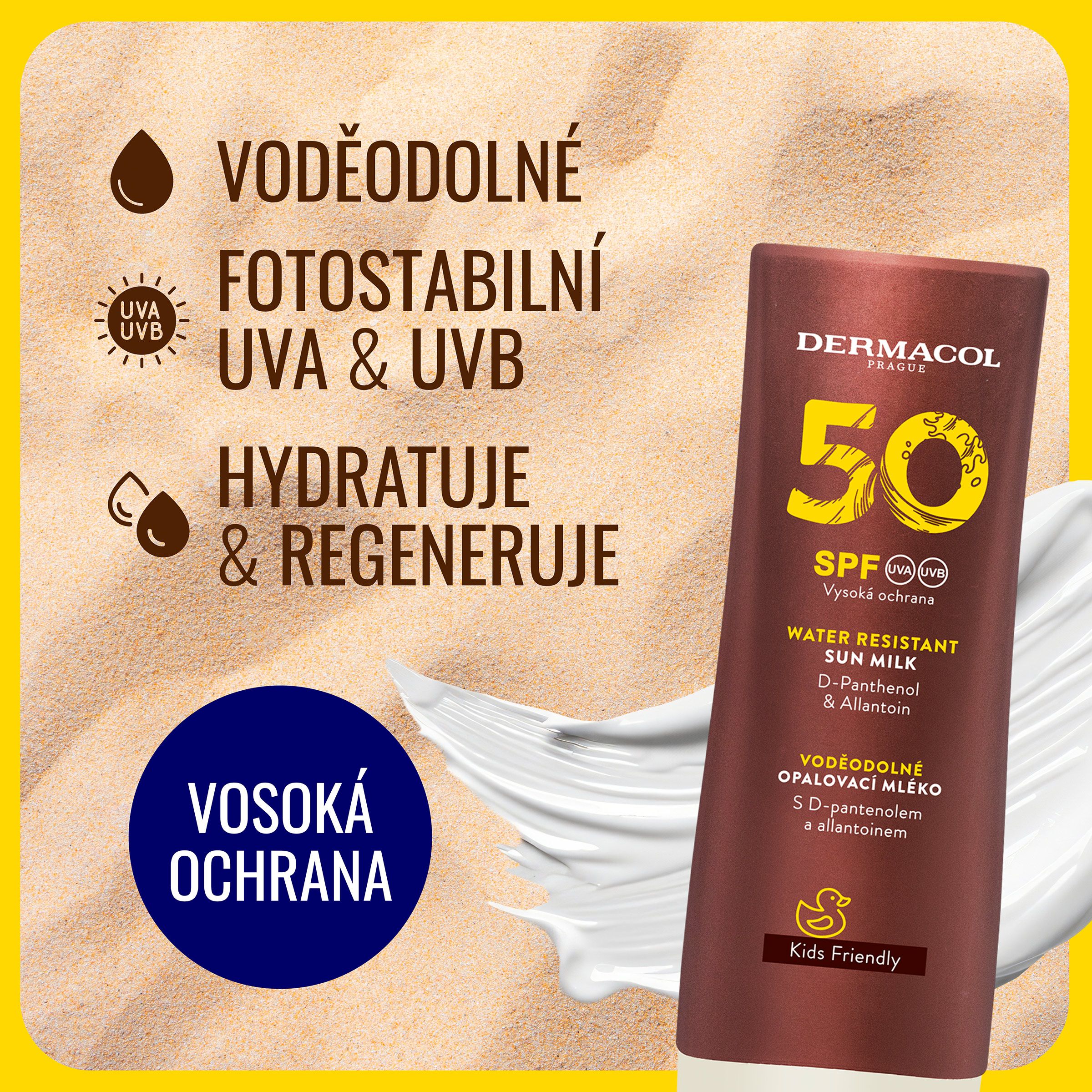 Dermacol SUN Mléko na opalování SPF50, 200 ml