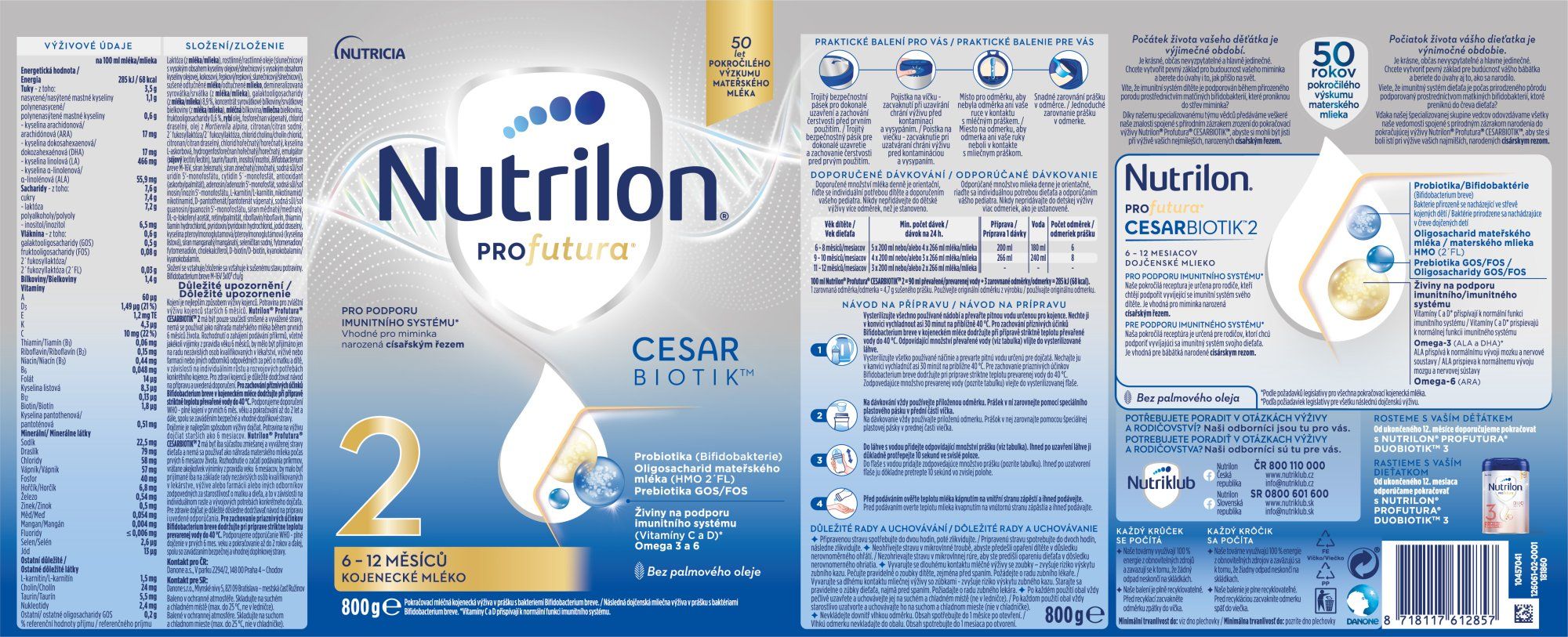 Nutrilon 2 Profutura® CESARBIOTIK™ 4 x 800 g
