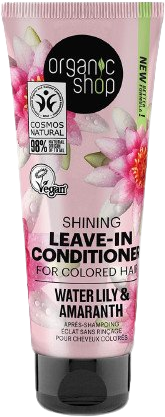Organic Shop Rozjasňující bezoplachový kondicionér pro barvené vlasy Leknín a amarant 75 ml