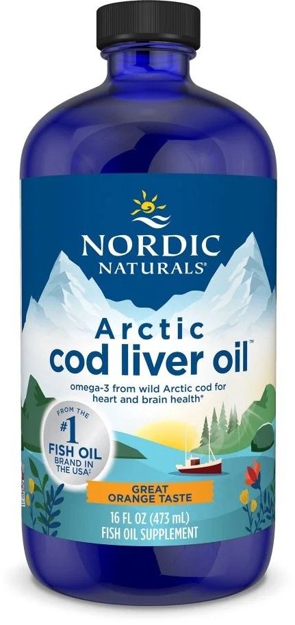 Nordic Naturals Olej z jater arktické tresky 1060 mg pomeranč 237 ml