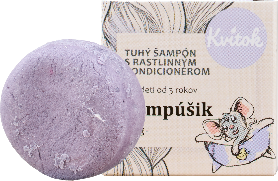 Kvitok Dětský tuhý šampon s kondicionérem Šampónek 25 g