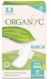Organyc Noční vložky s křidélky extra silné prodloužené z biobavlny 10 ks