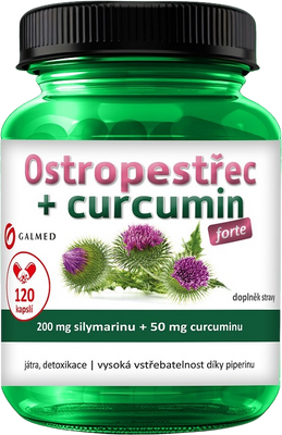 Galmed Ostropestřec forte + curcumin 120 kapslí