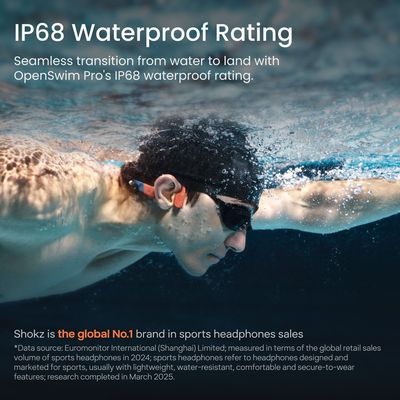SHOKZ OpenSwim Pro - červená
