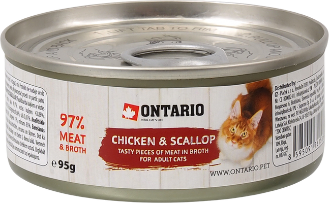 Ontario Konzerva kuřecí kousky a mušle 95 g
