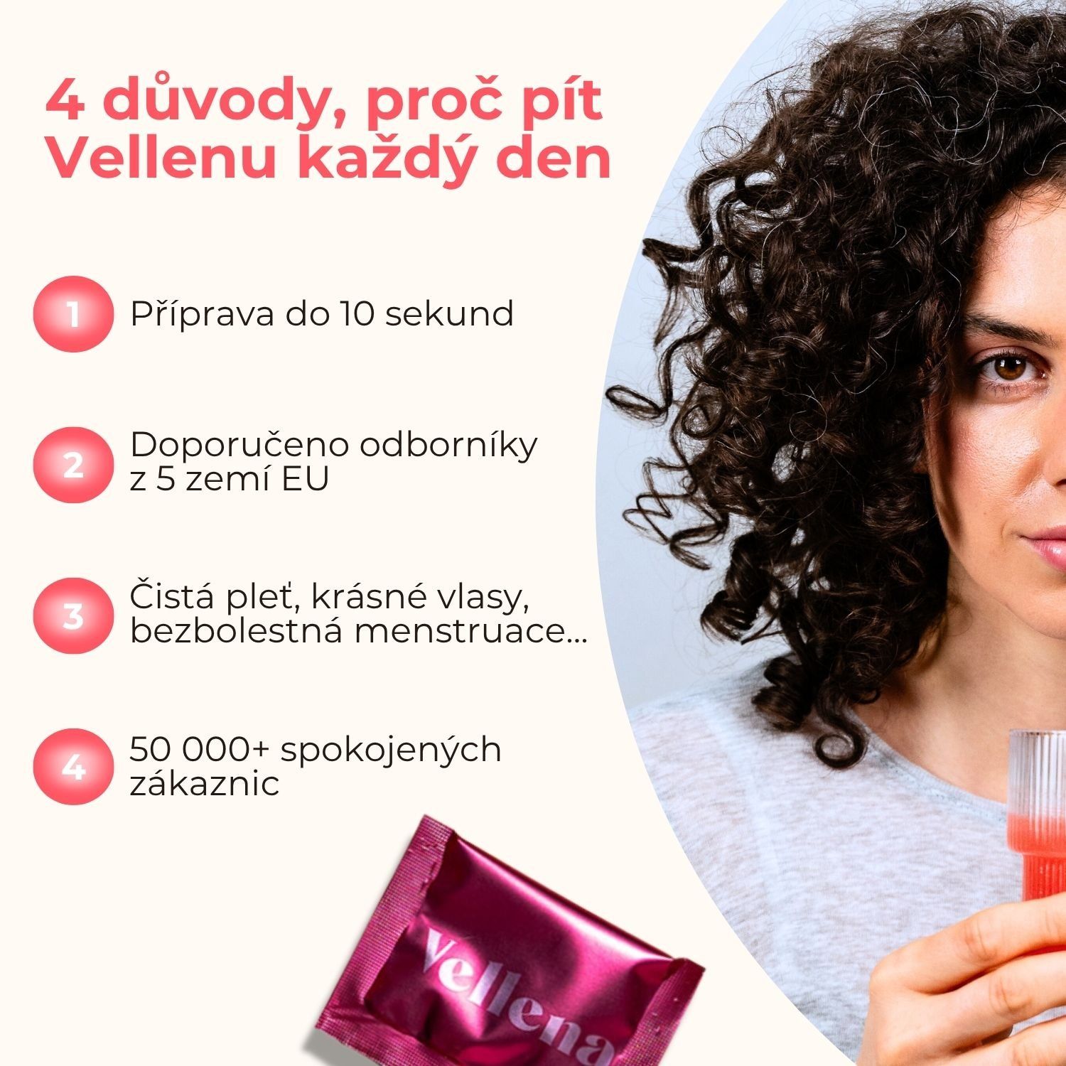 Vellena Ženské zdraví nápoj Raspberry Kiss 30 sáčků