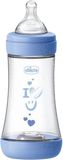 Chicco Lahev kojenecká Perfect5 silikon, modrá 240 ml