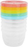 Badabulle Misky s víčky MAXI FUN COLORS 250 ml 5 ks