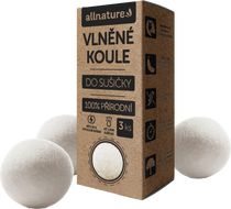 Allnature Vlněné koule do sušičky 3 ks