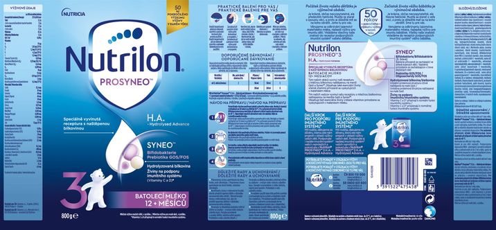 Nutrilon 3 Prosyneo H.A.- Hydrolysed Advance batolecí mléko 800 g