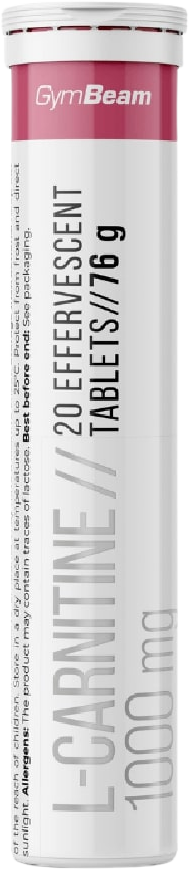 GymBeam L-carnitine raspberry 20×1000mg 20 ks