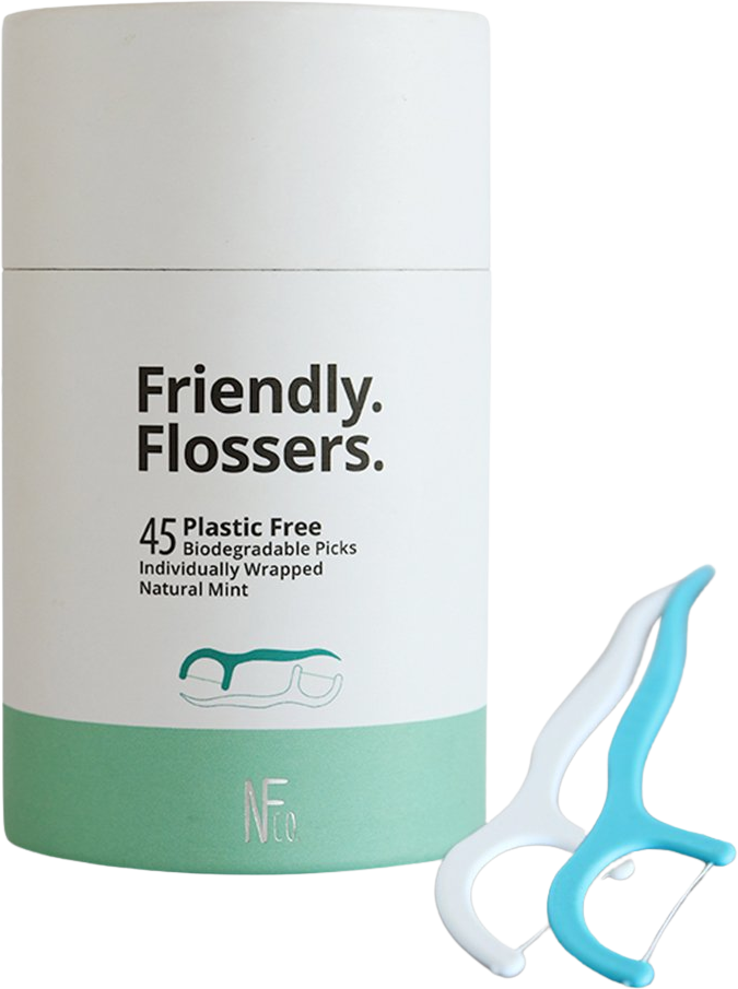 Natural Family Zubní nit s párátkem Friendly Flossers 45 ks