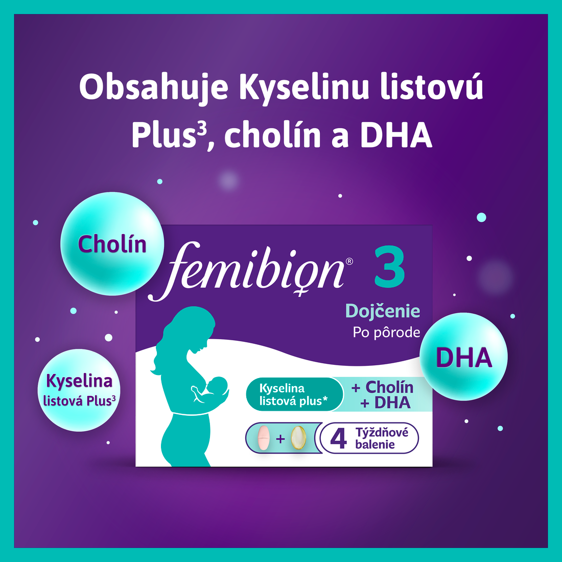 Femibion 3 Dojčenie, 28 tabliet a 28 kapsúl