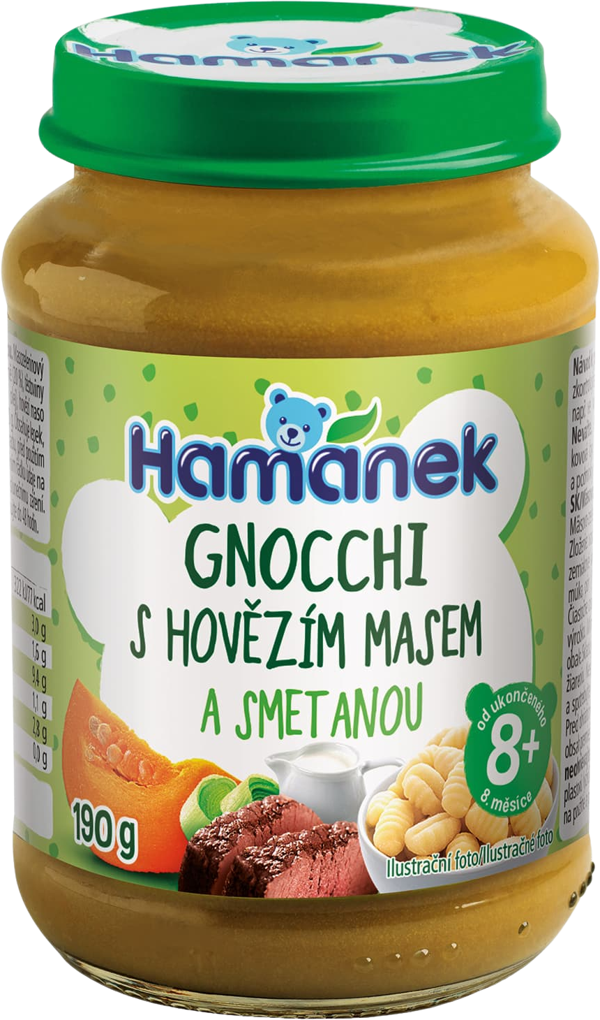 Hamánek Gnocchi s hovězím masem ve smetanové omáčce 190 g