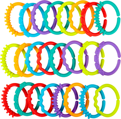 Bright Starts Kousátko - C kroužky 0m+ 24 ks