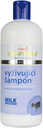 VivaPharm Vyživující šampon s extrakty z kozího mléka 400 ml