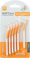 SOFTdent Butterfly Mezizubní kartáček zahnutý XS 6 ks