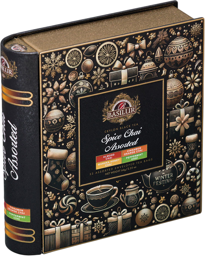 Basilur Christmas Spice Chai Book Assorted plech 32 x 2 g