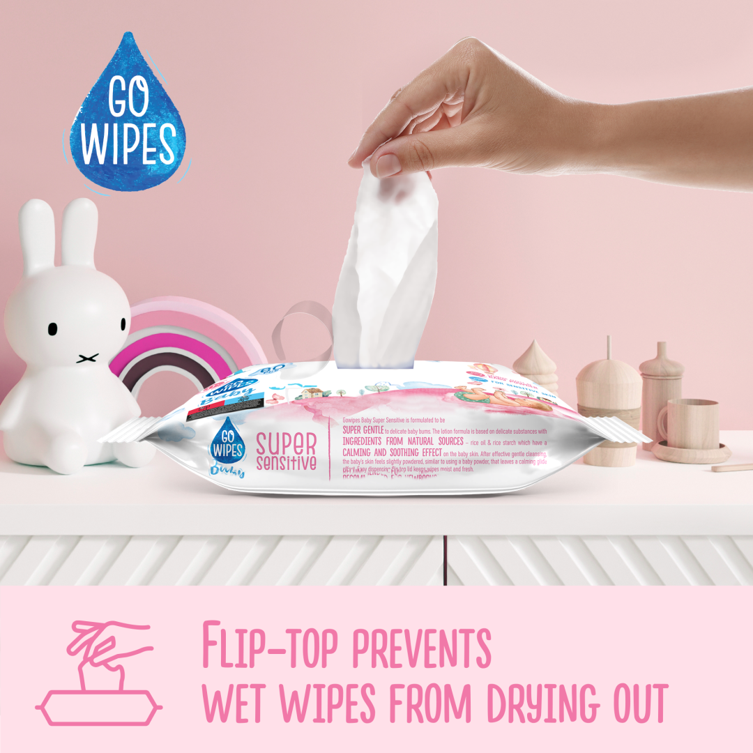 GoWipes Dětské vlhčené ubrousky Super sensitive