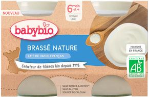 Babybio Brassé z francouzského mléka natur 2 x 130 g