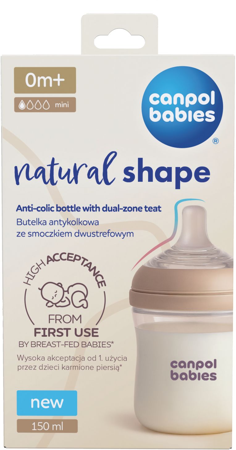 Canpol babies Lahev antikoliková Natural Shape 150 ml