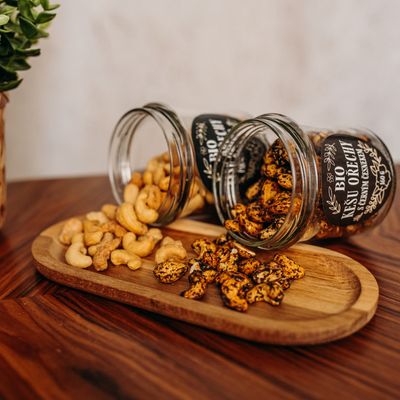 Natu Dárkový set BIO kešu ořechů deluxe II., 2 x 160 g