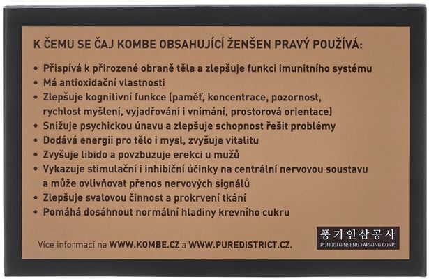 Kombe Korejský ženšenový čaj 20 sáčků