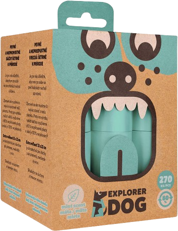 Explorer dog Sáčky recyklované na psí exkrementy s vůní máty 270 sáčků