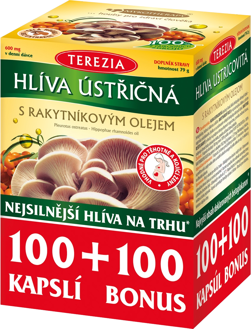 Terezia Hlíva ústřičná s rakytníkovým olejem 200 kapslí