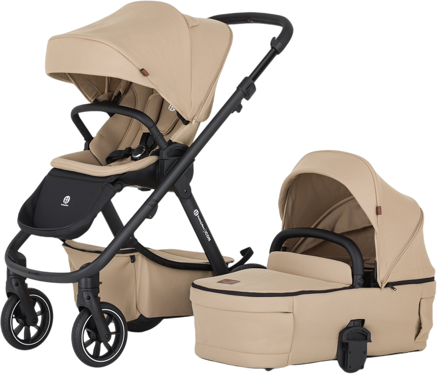 Petite&Mars Kočárek kombinovaný ICON 2v1 Mocha Beige LITE RWS