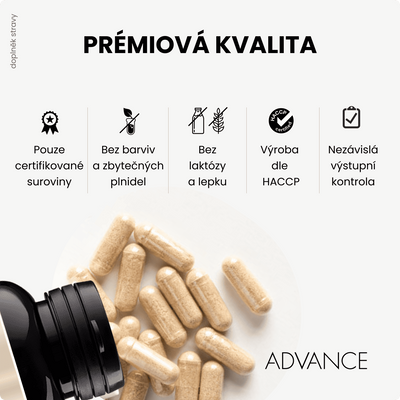 ADVANCE Trimyco 60 kapslí - reishi, cordyceps, hlíva 60 kapslí