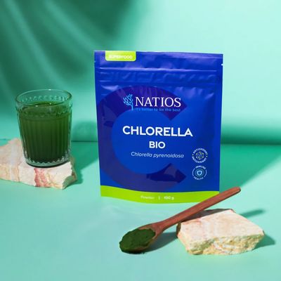 Natios Chlorella BIO prášek 100 g