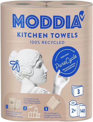 Moddia Kuchyňské utěrky PureCycle 3vrstvé
