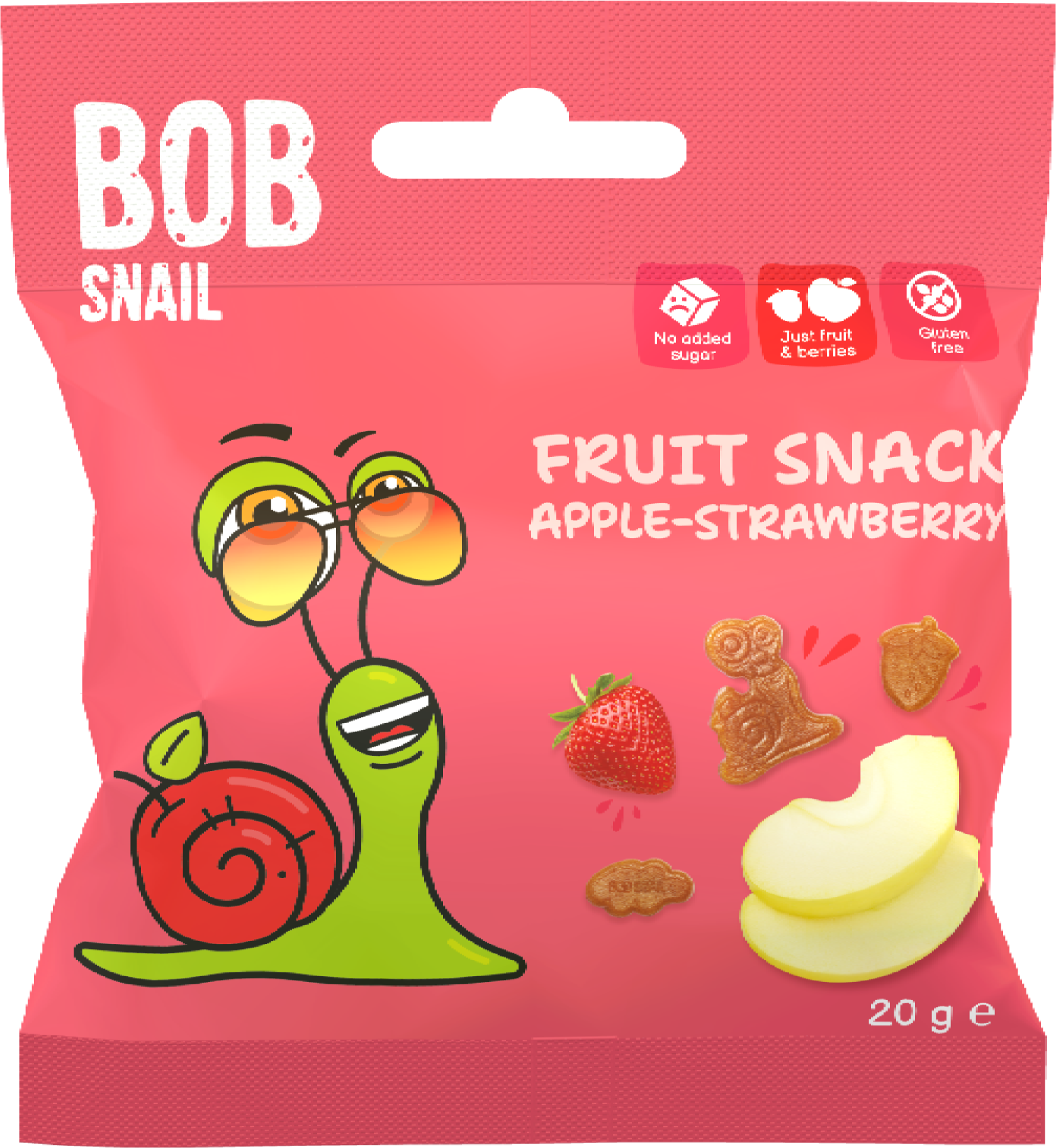 Šnek BOB Ovocný snack jablko-jahoda 20 g