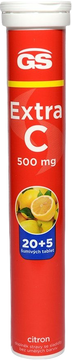 GS Extra C 500 20+5 šumivých tablet citron
