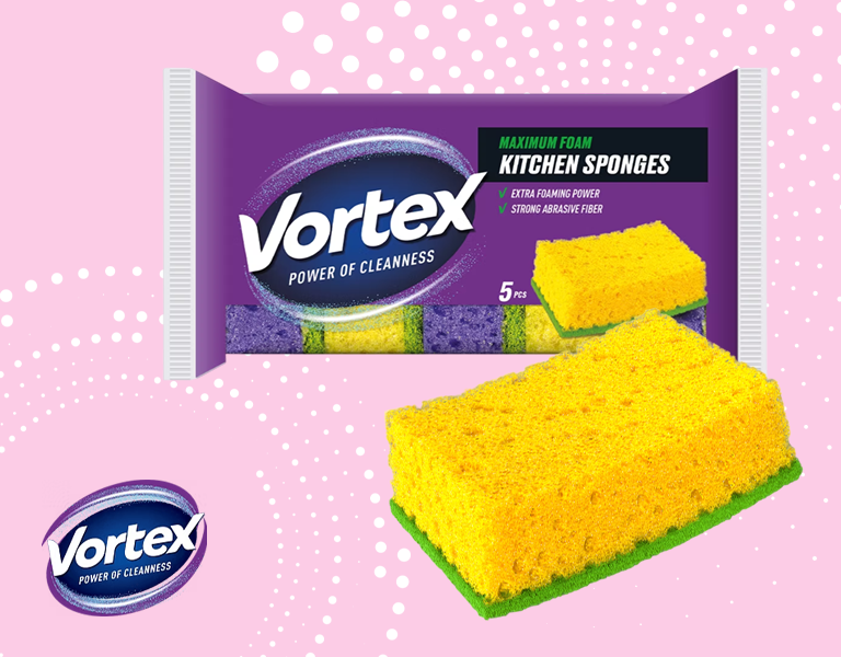Vortex Kuchyňská houbička Maximální pěna 5 ks