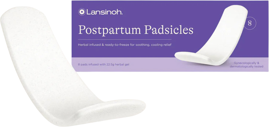 Lansinoh Vložky poporodní Padsicles chladivo-uklidňující v bylinné směsi, 8 ks 8 ks