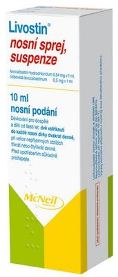 Livostin 5 mg nosní sprej suspenze 10 ml