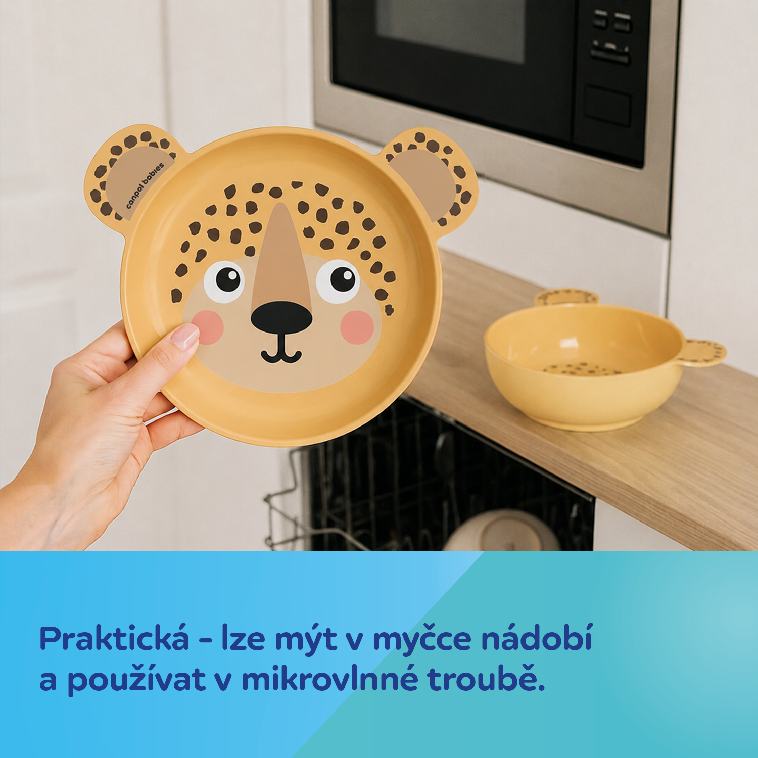 Canpol babies Miska s ušima BabiesBoo žlutá
