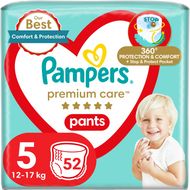 Pampers Premium Care Pants Plenkové kalhotky vel. 5, 12-17 kg, 52 ks