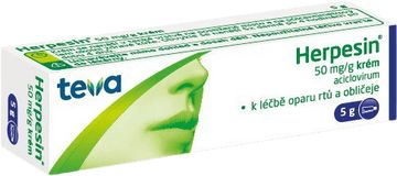 Herpesin 5% dermální krém 5 g