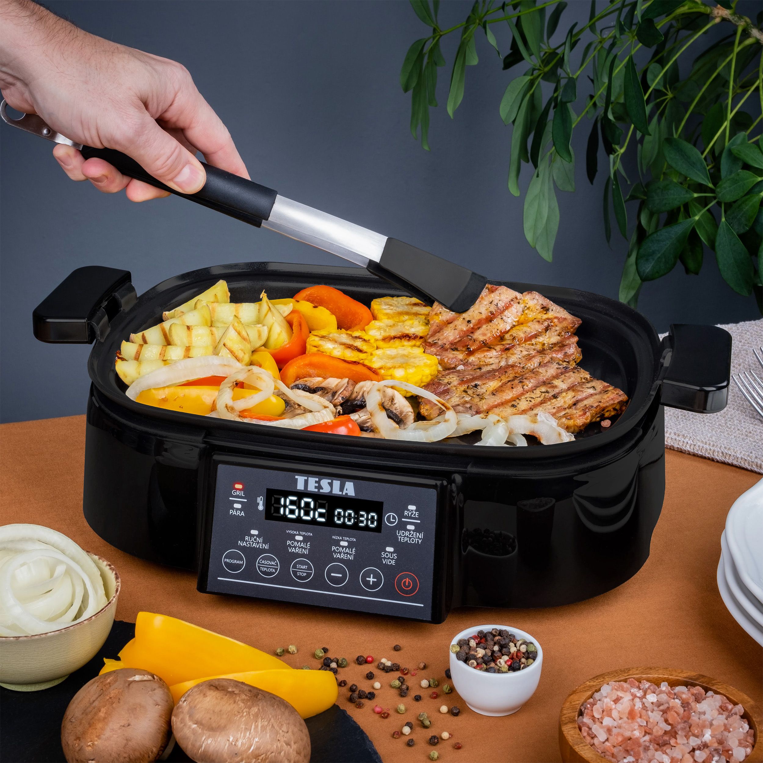 Tesla MultiCook M90 Grill - multifunkční elektrický hrnec