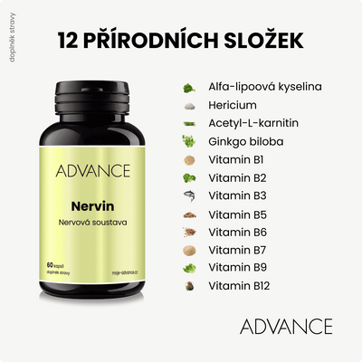 ADVANCE Nervin - nervová soustava 60 kapslí
