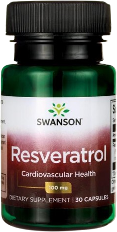 Swanson Resveratrol 100mg, 30 kapslí